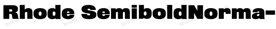 Rhode SemiboldNorma字体转换
